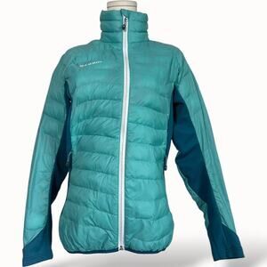 Mammut Flexidown Hybrid Puffer Jacket in Teal Blue - Small - SKU 228